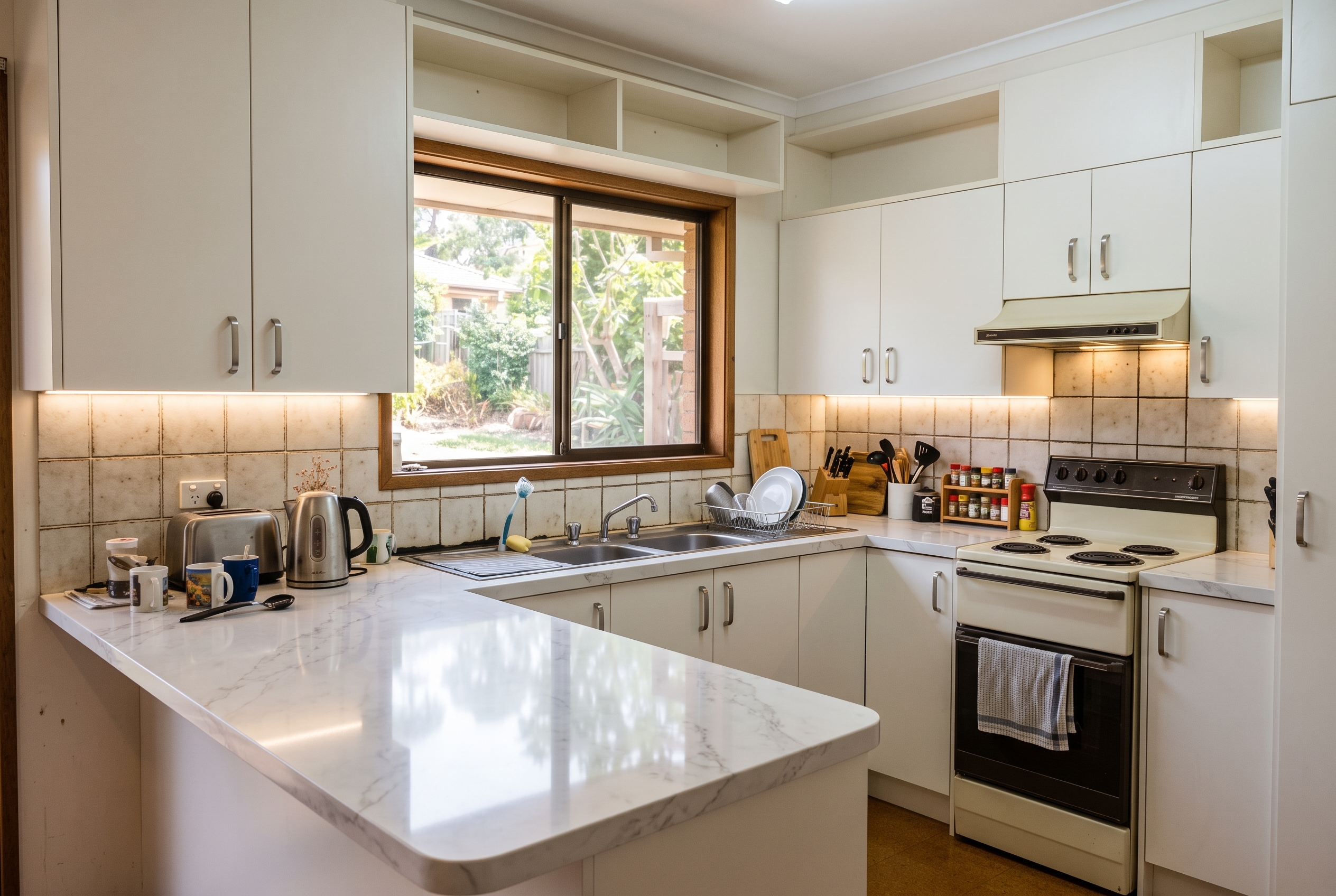 New 30mm stone benchtop — after