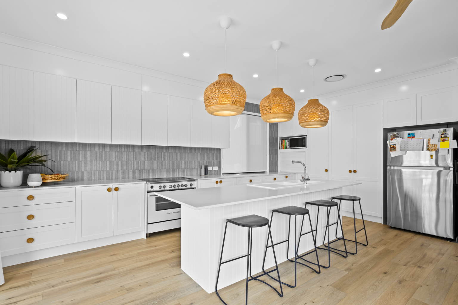 Beautiful new build kitchen with stone island — Banks Benchtops