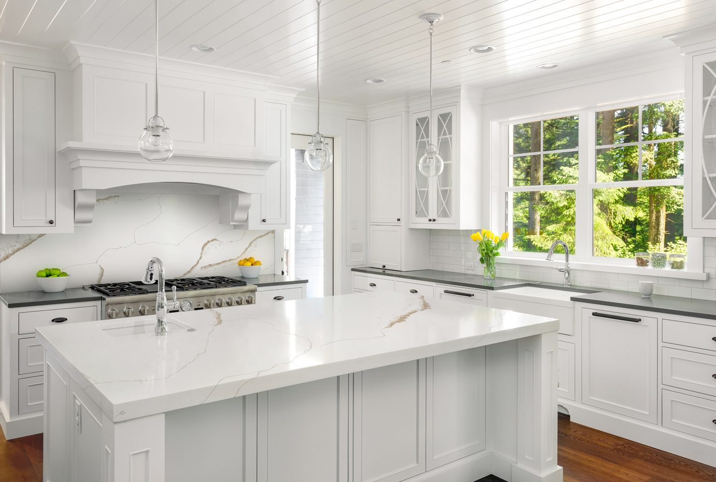 Sienna Gold — Royal Victoria Collection installed kitchen by Banks Benchtops
